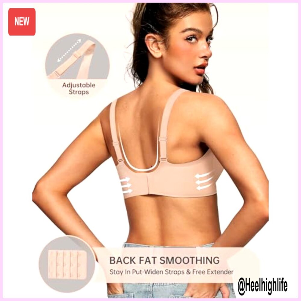 Wireless Deep V Bra Seamless Support Push Up Bral… - image 3